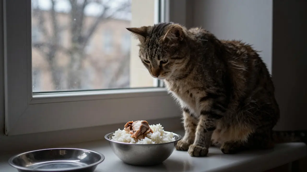 Можно ли кормить кошку вареной курицей и рисом каждый день?