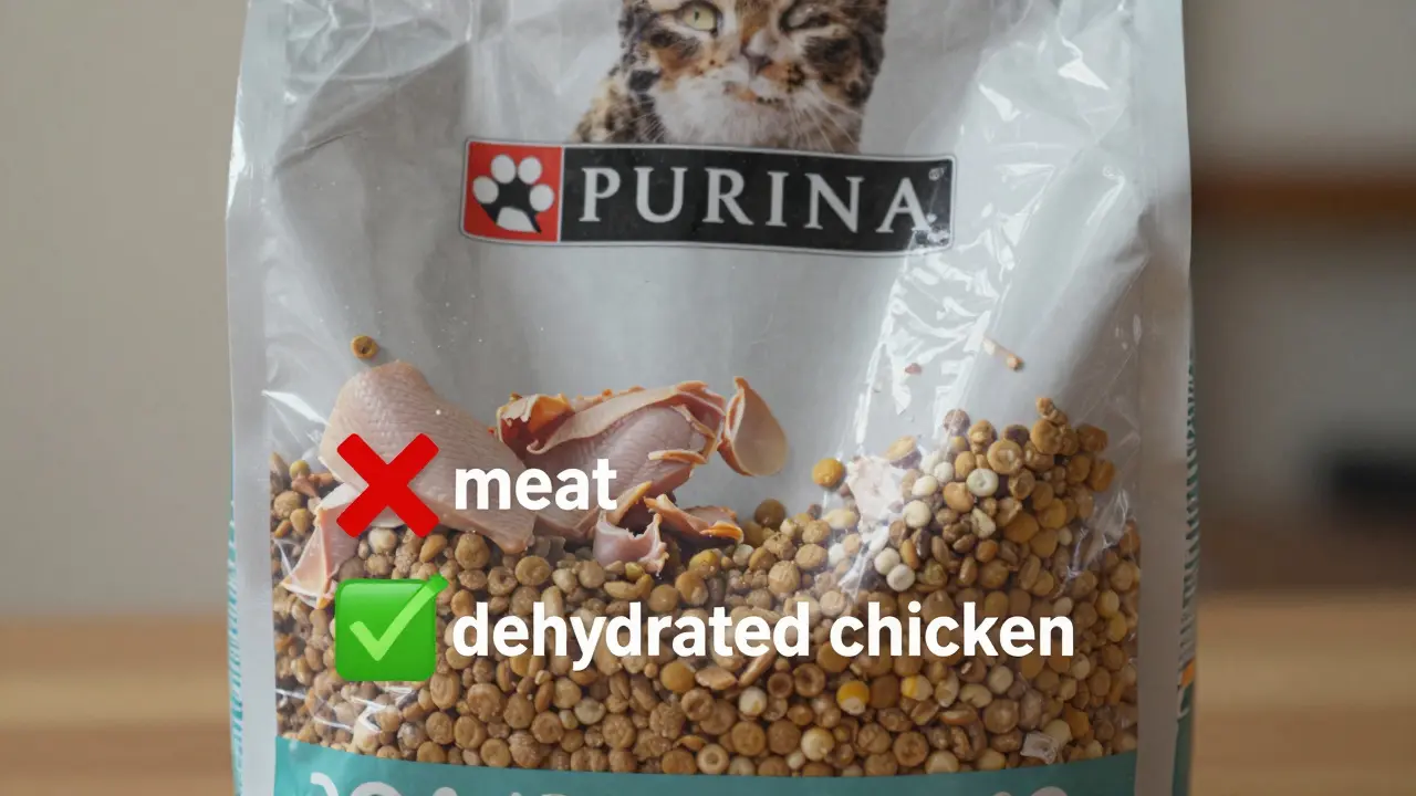 Содержит ли корм для кошек Purina настоящее мясо?